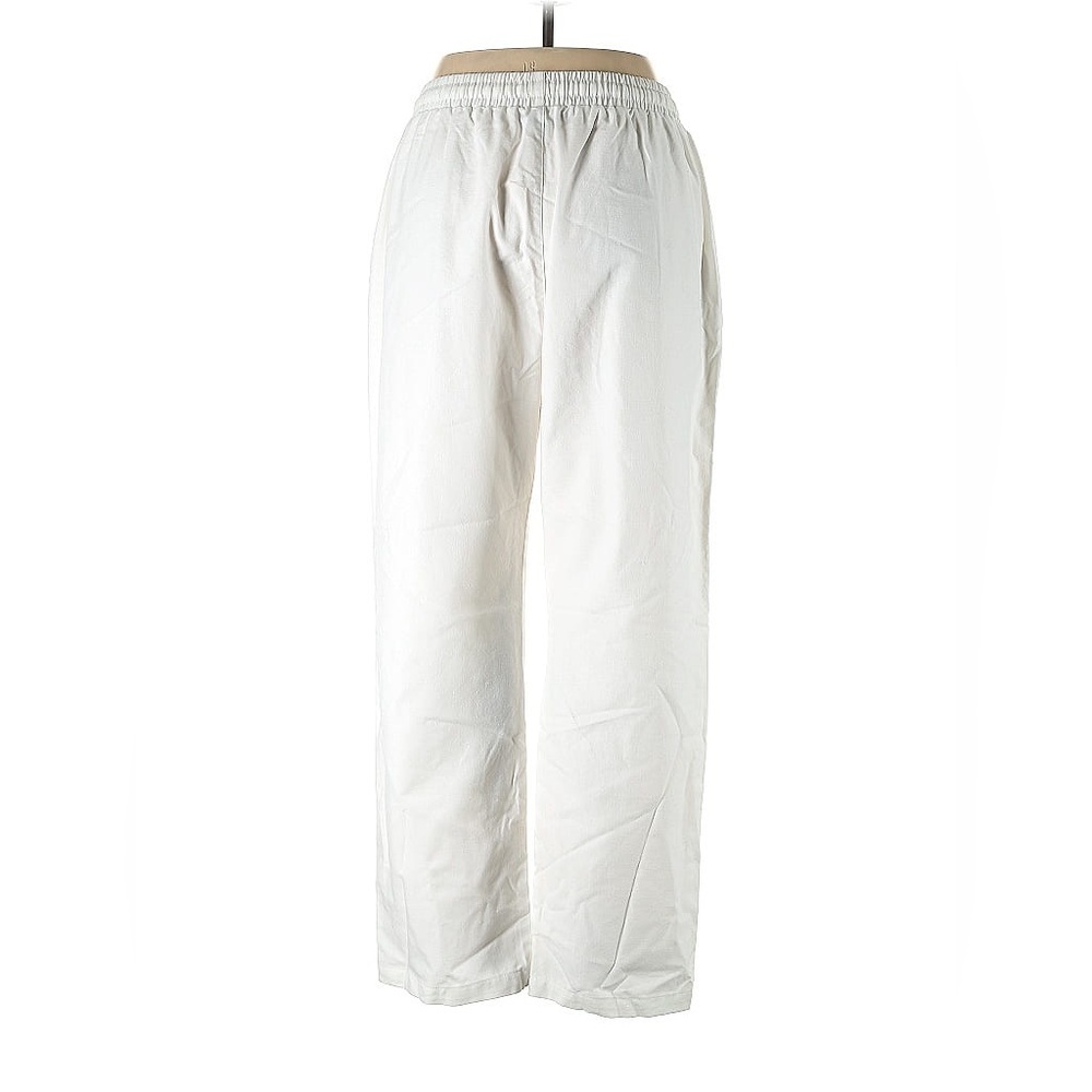 White Linen Straight Legs Pants - Picture 3 of 7